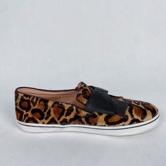 kate Spade New York Delise Leopard Calf Hair Bow Tie Sneakers 7 - Picture 3 of 7